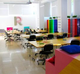 Sala coworking del centro para emprendedores de Granada, Breaker, donde tendrá lugar la 4ª edición de Talento Emprendedor de la UGR