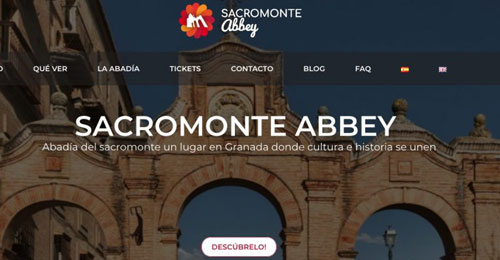 Imagen de cabecera de la nueva web de la Abadía del Sacromonte de Granada